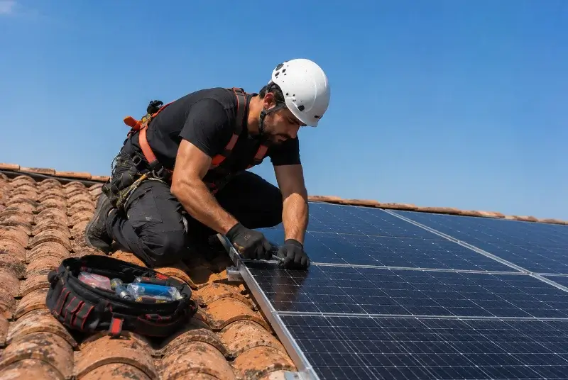 Maintenance et monitoring de panneaux solaires à Préfailles